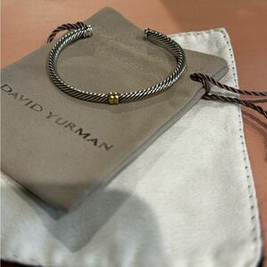 David Yurman Silver and Gold Cable Bracelet